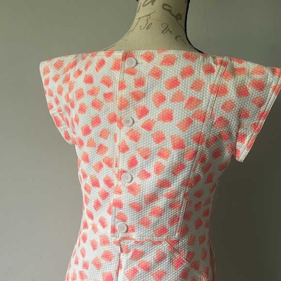 Courrèges Paris size 40 Dress Pink Paint in White Cotton - Picture 5 of 7
